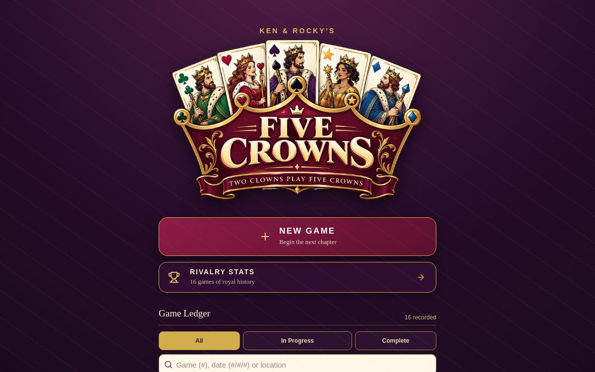 Ken and Rocky's Two Clowns Play Five Crowns artwork